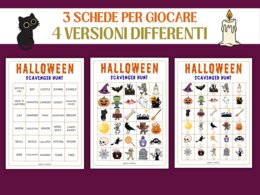 Caccia al Tesoro di Halloween in INGLESE: Movimento, Lessico e Lettura | Scuola Infanzia e Primaria (PDF A4)  - Scavenger Hunt - English vocabulary - gioco  pronto da stampare