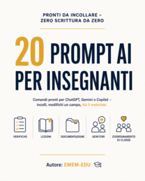 20 prompt AI per insegnanti — tutte le materie