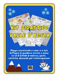 Kit Didattico Valle d'Aosta: Mappa Concettuale, Pagine di quaderno scritte e Schede Didattiche in b/n