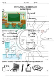 GEOGRAFIA CLASSE PRIMA: Quaderno e schede di tutto l'anno
