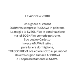 LE AZIONI o VERBI