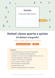 Dettati classe quarta e quinta: 24 dettati ortografici