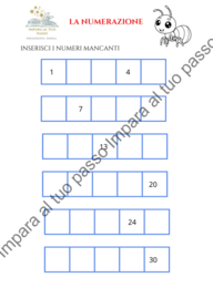 Numerazione da 20 a 100