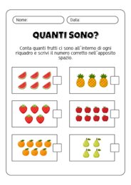 SCHEDE DIDATTICHE MATEMATICA • Prerequisiti, Numeri e Forme (Infanzia 3-5 Anni)