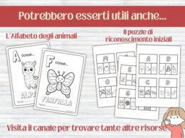 Presentazione Alfabeto Maiuscolo e Minuscolo | Gioco puzzle  Autocorrettivo d'Abbinamento e Incastro | Passaggio allo Stampato Minuscolo | Infanzia, 1ª Primaria e Sostegno (PDF Stampabile)