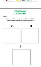 Divisione in sillabe - ritaglia, incolla, disegna e colora!