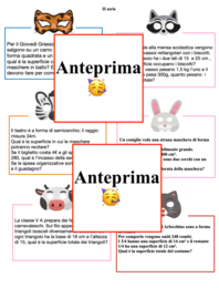 Ogni maschera un problema-Percorso di matematica per classe IV/V Problemi di Carnevale tra aritmetica, geometria e misure