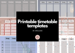 Printable timetable templates (11) IN INGLESE