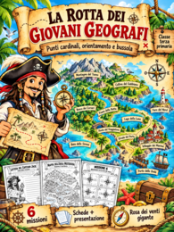 Punti cardinali e orientamento – Kit completo di geografia classe terza