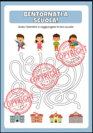 Scheda gioco per il rientro a scuola: traccia il percorso fino alla tua scuola
