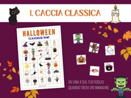 Caccia al Tesoro di Halloween in INGLESE: Movimento, Lessico e Lettura | Scuola Infanzia e Primaria (PDF A4)  - Scavenger Hunt - English vocabulary - gioco  pronto da stampare