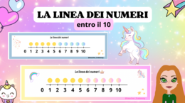 la linea dei numeri entro il 10