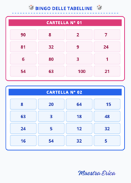 2 GIOCHI SULLE TABELLINE - Bingo + Gioco da tavolo "La sfida delle tabelline" -  Pack stampabile PDF