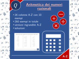 Aritmetica dei numeri razionali | matematica | 26 colonne