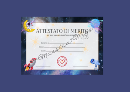 ATTESTATO DI MERITO- SPAZIO