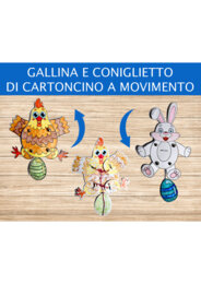 🐰Coniglietto e Gallina a Movimento – Un Lavoretto di Pasqua che Prende Vita
