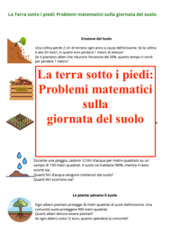 La Terra sotto i piedi: problemi matematici per la giornata del suolo; classi IV-V
