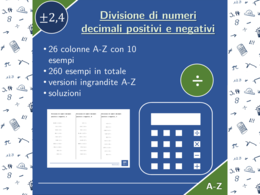 Divisione di numeri decimali positivi e negativi | matematica | 26 colonne
