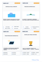 40 CARTE SFIDA DI SCIENZE: MATERIALI, MATERIA, ARIA, ACQUA ED ENERGIA | QUIZ A SCELTA MULTIPLA  (CLASSI 3ª, 4ª, 5ª) + GRIGLIA SOLUZIONI