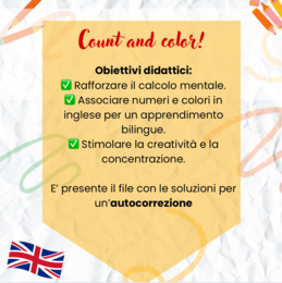 Count and color: gioca con l'inglese e la matematica