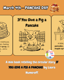 Pancake Day: "If you Give a Pig a Pancake" mini book + vocabulary worksheet