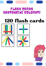 120 FLASH CARDS BASTONCINI COLORATI