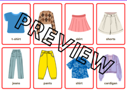 Flashcard Bilingue – I Vestiti / Clothes (Italiano e Inglese)