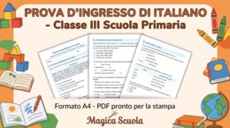 Prova d'Ingresso di Italiano - Classe 3ª Primaria (PDF pronto per la stampa)