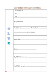 CLIL activity: Greek gods and goddesses - Flap books + flashcards