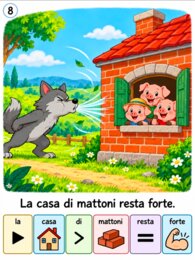 I tre porcellini – Storia illustrata in CAA
