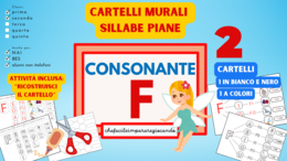 LE SILLABE FA FE FI FO FU - CARTELLI MURALI - SCHEDE OPERATIVE