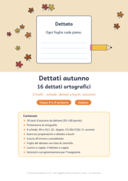 Dettati autunno classe terza e quarta: 16 dettati