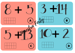 Flashcards addizioni oltre il 10