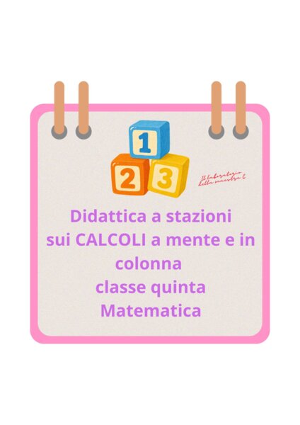 didattica a stazioni 4° e 5°