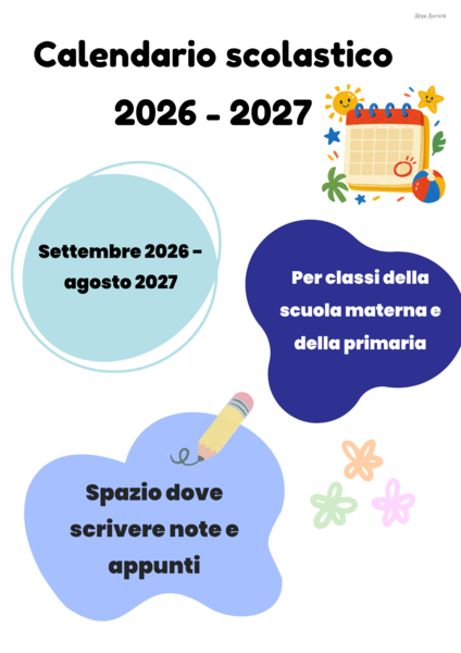 Calendario scolastico 2026 - 2027