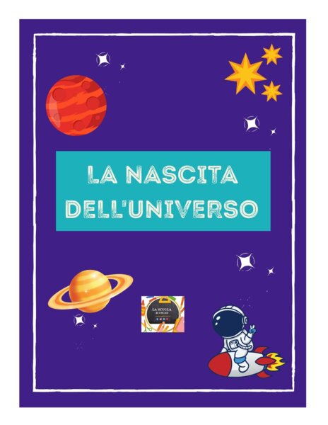 La Nascita dell'Universo e della Terra: pagine di quaderno scritto sul Big Bang, Origine dei Pianeti, Pangea e Deriva dei Continenti