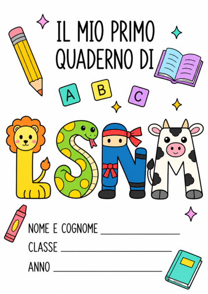 Il mio primo quaderno di italiano | Consonanti M, L, S, N | Classe prima primaria | Sillabe, lettura, scrittura, dettati, comprensione e schede operative