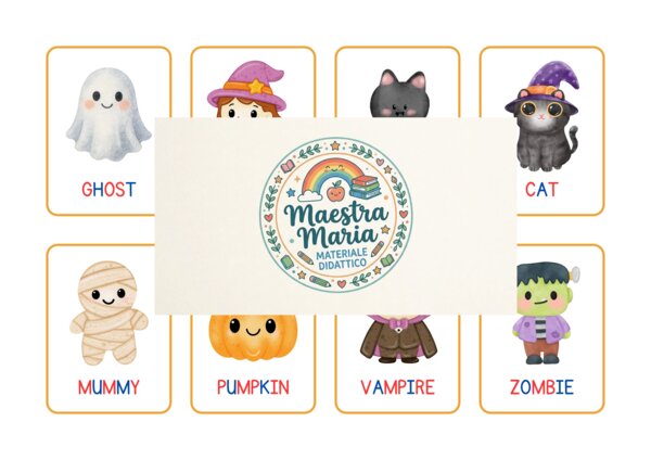 Flashcard Halloween Inglese