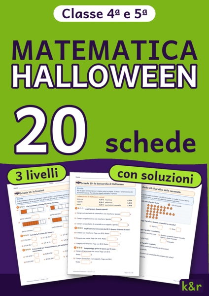 Matematica Halloween classe quarta e quinta: 20 schede