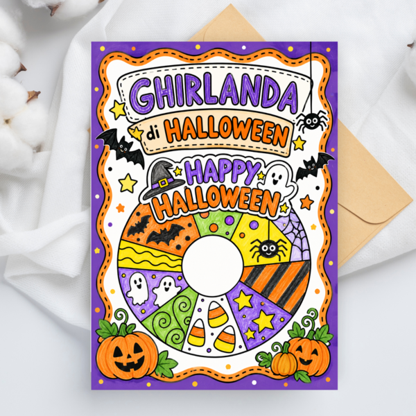 Ghirlanda di Halloween – lavoretto creativo per bambini
