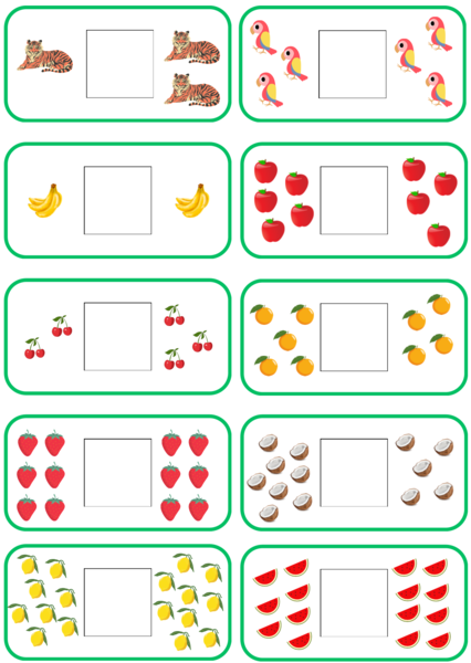 Matematica classe prima - Gioco maggiore, minore, uguale ( >  <  = )