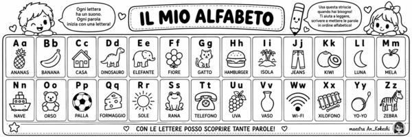 L'alfabeto e l'ordine alfabetico