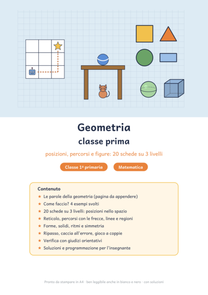 Geometria classe prima: posizioni, percorsi e figure