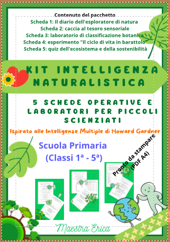 Kit Intelligenza Naturalistica – 5 schede operative e laboratori outdoor per la Scuola Primaria