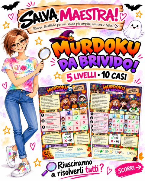 🎃 Murdoku da brivido! 👻 5 livelli • 10 casi di logica per Halloween