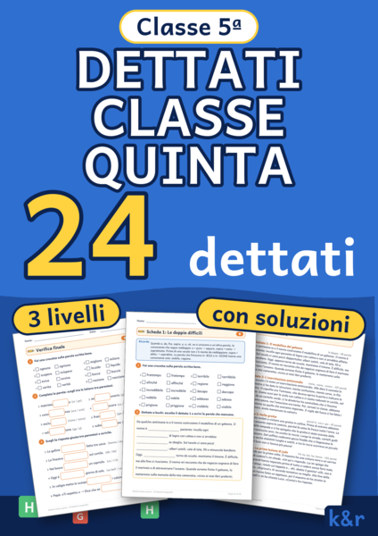 Dettati classe quinta: 24 dettati ortografici