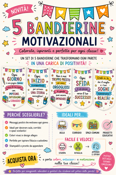 🌈  BANDIERINE MOTIVAZIONALI 🌈