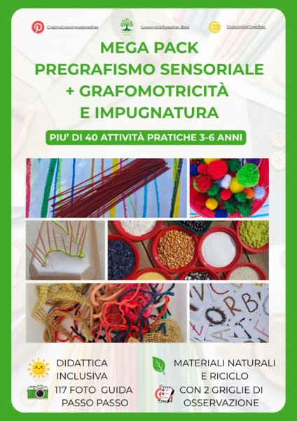 MEGA PACK PREGRAFISMO SENSORIALE + GRAFOMOTRICITA' E IMPUGNATURA