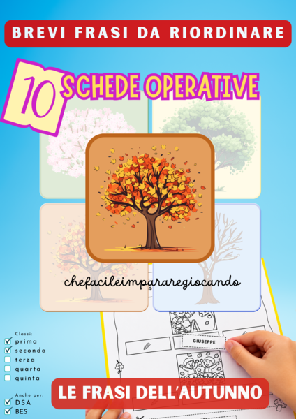AUTUNNO - LEGGERE E RIORDINARE FRASI