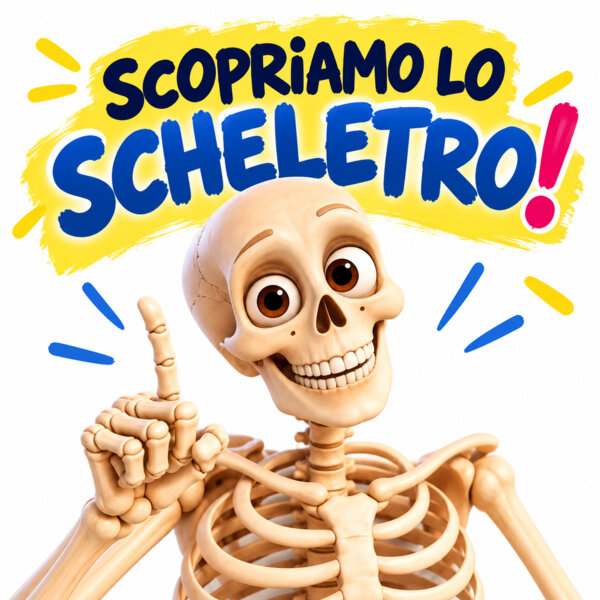 Lo scheletro umano – Scheda didattica illustrata per la scuola primaria